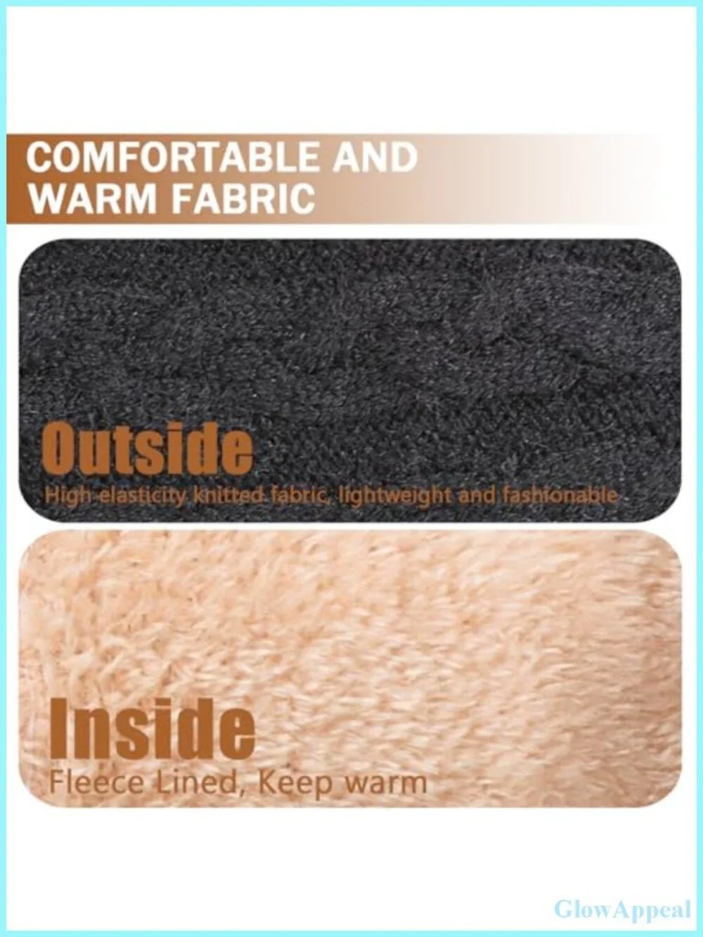 Winter Warm Fleece Lined Gloves Women Thermal Touchscreen Knit Gloves